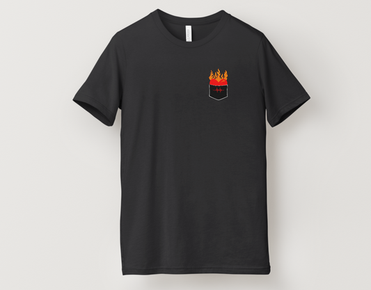 Fire Heart Pocket Short Sleeve Shirt