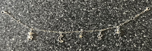 Silver pant charms