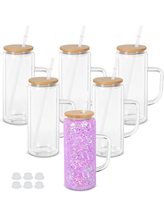 20oz Glass tumbler with handle